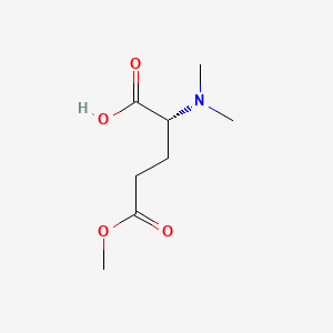 molecular formula C8H15NO4 B13481279 (2R)-2-(dimethylamino)-5-methoxy-5-oxopentanoic acid 