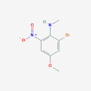 molecular formula C8H9BrN2O3 B13481287 2-bromo-4-methoxy-N-methyl-6-nitroaniline 