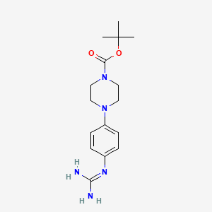 molecular formula C16H25N5O2 B13481291 tert-Butyl 4-(4-guanidinophenyl)piperazine-1-carboxylate 