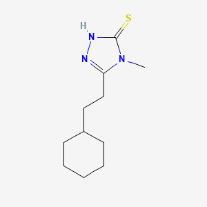 molecular formula C11H19N3S B1348130 5-(2-环己基乙基)-4-甲基-4H-1,2,4-三唑-3-硫醇 CAS No. 590353-09-6