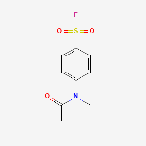 molecular formula C9H10FNO3S B13481323 4-[Acetyl(methyl)amino]benzene-1-sulfonyl fluoride CAS No. 21320-83-2