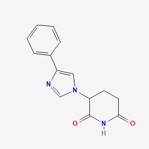 molecular formula C14H13N3O2 B13481330 3-(4-phenyl-1H-imidazol-1-yl)-2,6-Piperidinedione 