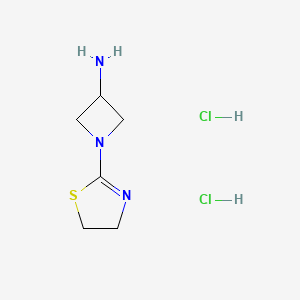 molecular formula C6H13Cl2N3S B13481333 1-(4,5-Dihydro-1,3-thiazol-2-yl)azetidin-3-amine dihydrochloride 