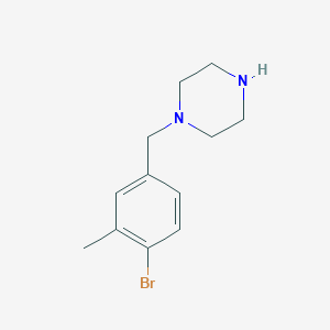 1-[(4-Bromo-3-methylphenyl)methyl]piperazine