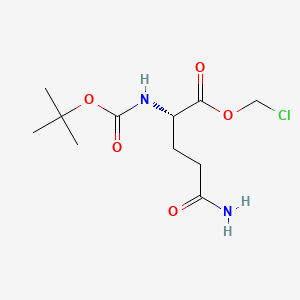 molecular formula C11H19ClN2O5 B13481359 Chloromethyl (tert-butoxycarbonyl)-L-glutaminate 