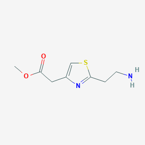 molecular formula C8H12N2O2S B13481364 Methyl 2-(2-(2-aminoethyl)thiazol-4-yl)acetate 