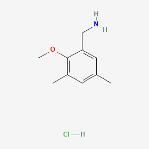 molecular formula C10H16ClNO B13481367 1-(2-Methoxy-3,5-dimethylphenyl)methanamine hydrochloride 