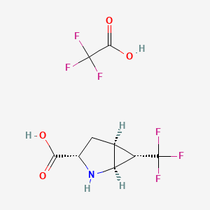 2,2,2-trifluoroacetic acid;(1S,3S,5S,6S)-6-(trifluoromethyl)-2-azabicyclo[3.1.0]hexane-3-carboxylic acid