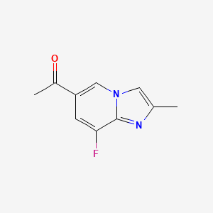 molecular formula C10H9FN2O B13481392 1-{8-Fluoro-2-methylimidazo[1,2-a]pyridin-6-yl}ethan-1-one 