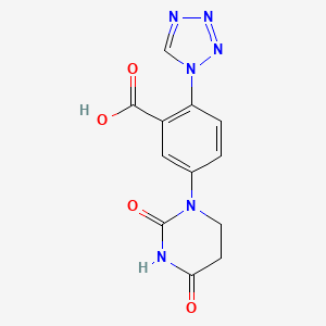 5-(2,4-Dioxo-1,3-diazinan-1-yl)-2-(tetrazol-1-yl)benzoic acid