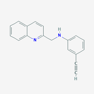 molecular formula C18H14N2 B13481453 3-ethynyl-N-[(quinolin-2-yl)methyl]aniline 