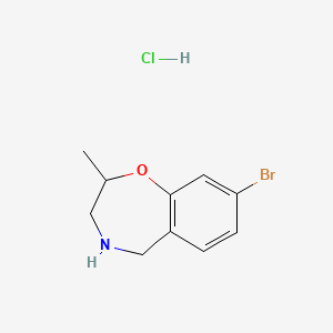 molecular formula C10H13BrClNO B13481463 8-Bromo-2-methyl-2,3,4,5-tetrahydro-1,4-benzoxazepine hydrochloride 