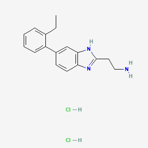 molecular formula C17H21Cl2N3 B13481525 2-[5-(2-ethylphenyl)-1H-1,3-benzodiazol-2-yl]ethan-1-amine dihydrochloride 