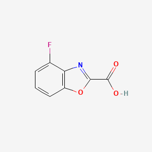 molecular formula C8H4FNO3 B13481540 4-Fluorobenzo[D]oxazole-2-carboxylic acid CAS No. 944907-34-0