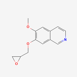 molecular formula C13H13NO3 B13481554 6-Methoxy-7-[(oxiran-2-yl)methoxy]isoquinoline 