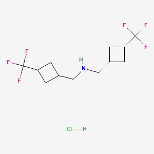 molecular formula C12H18ClF6N B13481590 Bis({[(1s,3s)-3-(trifluoromethyl)cyclobutyl]methyl})amine hydrochloride 