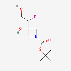 molecular formula C10H18FNO4 B13481635 Tert-butyl 3-(1-fluoro-2-hydroxyethyl)-3-hydroxyazetidine-1-carboxylate 