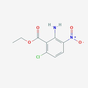 molecular formula C9H9ClN2O4 B13481650 Ethyl 2-amino-6-chloro-3-nitrobenzoate 