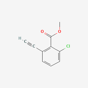 molecular formula C10H7ClO2 B13481651 Methyl 2-chloro-6-ethynylbenzoate 