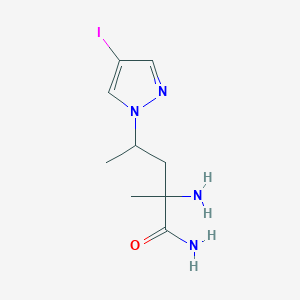 2-Amino-4-(4-iodo-1h-pyrazol-1-yl)-2-methylpentanamide