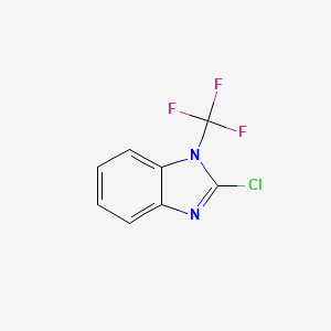 molecular formula C8H4ClF3N2 B13481692 2-chloro-1-(trifluoromethyl)-1H-1,3-benzodiazole 