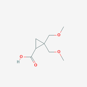 2,2-Bis(methoxymethyl)cyclopropane-1-carboxylic acid