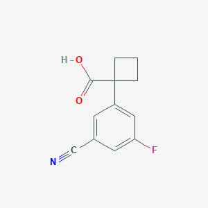 1-(3-Cyano-5-fluorophenyl)cyclobutane-1-carboxylic acid