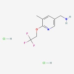 1-[5-Methyl-6-(2,2,2-trifluoroethoxy)pyridin-3-yl]methanamine dihydrochloride