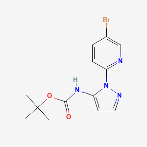 molecular formula C13H15BrN4O2 B13481768 tert-butyl N-[1-(5-bromopyridin-2-yl)-1H-pyrazol-5-yl]carbamate 