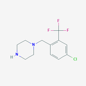 molecular formula C12H14ClF3N2 B13481805 1-(4-Bromo-2-(trifluoromethyl)benzyl)piperazine 