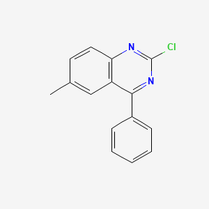 molecular formula C15H11ClN2 B1348181 2-氯-6-甲基-4-苯基喹唑啉 CAS No. 5185-55-7