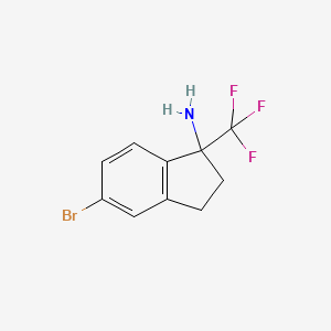 5-bromo-1-(trifluoromethyl)-2,3-dihydro-1H-inden-1-amine