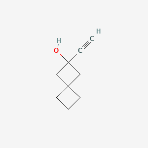 molecular formula C9H12O B13481821 2-Ethynylspiro[3.3]heptan-2-ol 