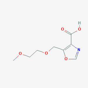 molecular formula C8H11NO5 B13481828 5-[(2-Methoxyethoxy)methyl]-1,3-oxazole-4-carboxylic acid 