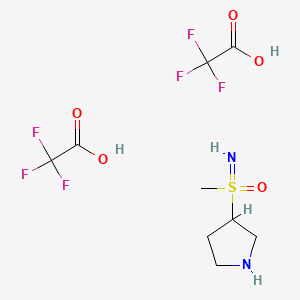 Imino(methyl)(pyrrolidin-3-yl)-lambda6-sulfanone, bis(trifluoroacetic acid)