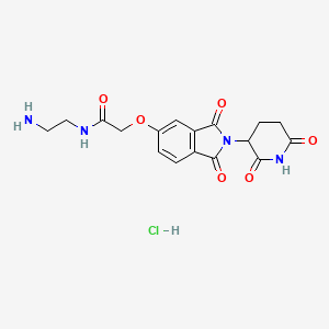 N-(2-aminoethyl)-2-{[2-(2,6-dioxopiperidin-3-yl)-1,3-dioxo-2,3-dihydro-1H-isoindol-5-yl]oxy}acetamide hydrochloride