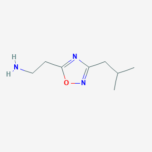 molecular formula C8H15N3O B13481854 2-(3-Isobutyl-1,2,4-oxadiazol-5-yl)ethan-1-amine 