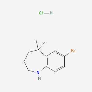 7-bromo-5,5-dimethyl-2,3,4,5-tetrahydro-1H-1-benzazepine hydrochloride