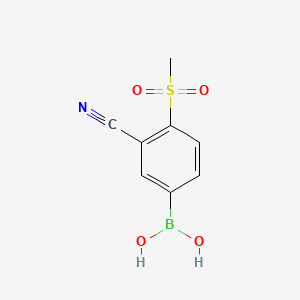 molecular formula C8H8BNO4S B13481929 (3-Cyano-4-methanesulfonylphenyl)boronic acid 