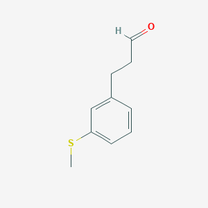 molecular formula C10H12OS B13481961 3-[3-(Methylsulfanyl)phenyl]propanal 