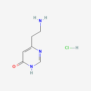 molecular formula C6H10ClN3O B13481966 6-(2-Aminoethyl)pyrimidin-4-ol hydrochloride 