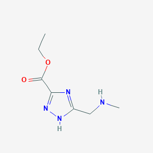 ethyl 5-[(methylamino)methyl]-1H-1,2,4-triazole-3-carboxylate