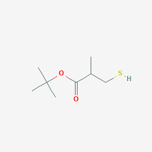 molecular formula C8H16O2S B13481981 Tert-butyl 2-methyl-3-sulfanylpropanoate 