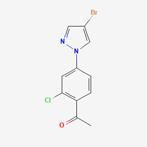 1-(4-(4-Bromo-1h-pyrazol-1-yl)-2-chlorophenyl)ethan-1-one