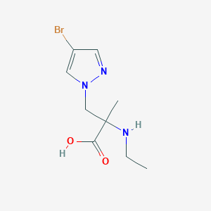 3-(4-Bromo-1h-pyrazol-1-yl)-2-(ethylamino)-2-methylpropanoic acid