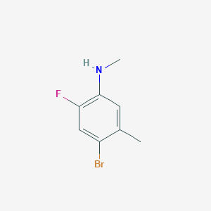 molecular formula C8H9BrFN B13482007 4-bromo-2-fluoro-N,5-dimethylaniline 