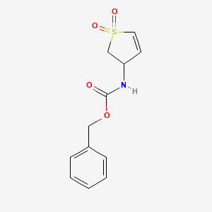 molecular formula C12H13NO4S B13482019 Benzyl (1,1-dioxido-2,3-dihydrothiophen-3-YL)carbamate 