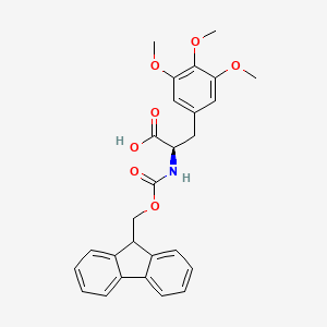 molecular formula C27H27NO7 B13482027 (2R)-2-({[(9H-fluoren-9-yl)methoxy]carbonyl}amino)-3-(3,4,5-trimethoxyphenyl)propanoic acid 