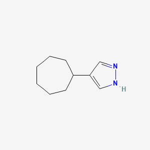 molecular formula C10H16N2 B13482035 4-Cycloheptyl-1H-pyrazole CAS No. 90253-23-9