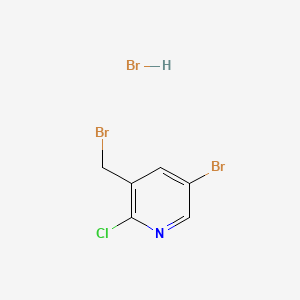 molecular formula C6H5Br3ClN B13482041 5-Bromo-3-(bromomethyl)-2-chloropyridine hydrobromide 